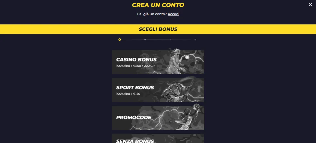 Registrati su PowBet